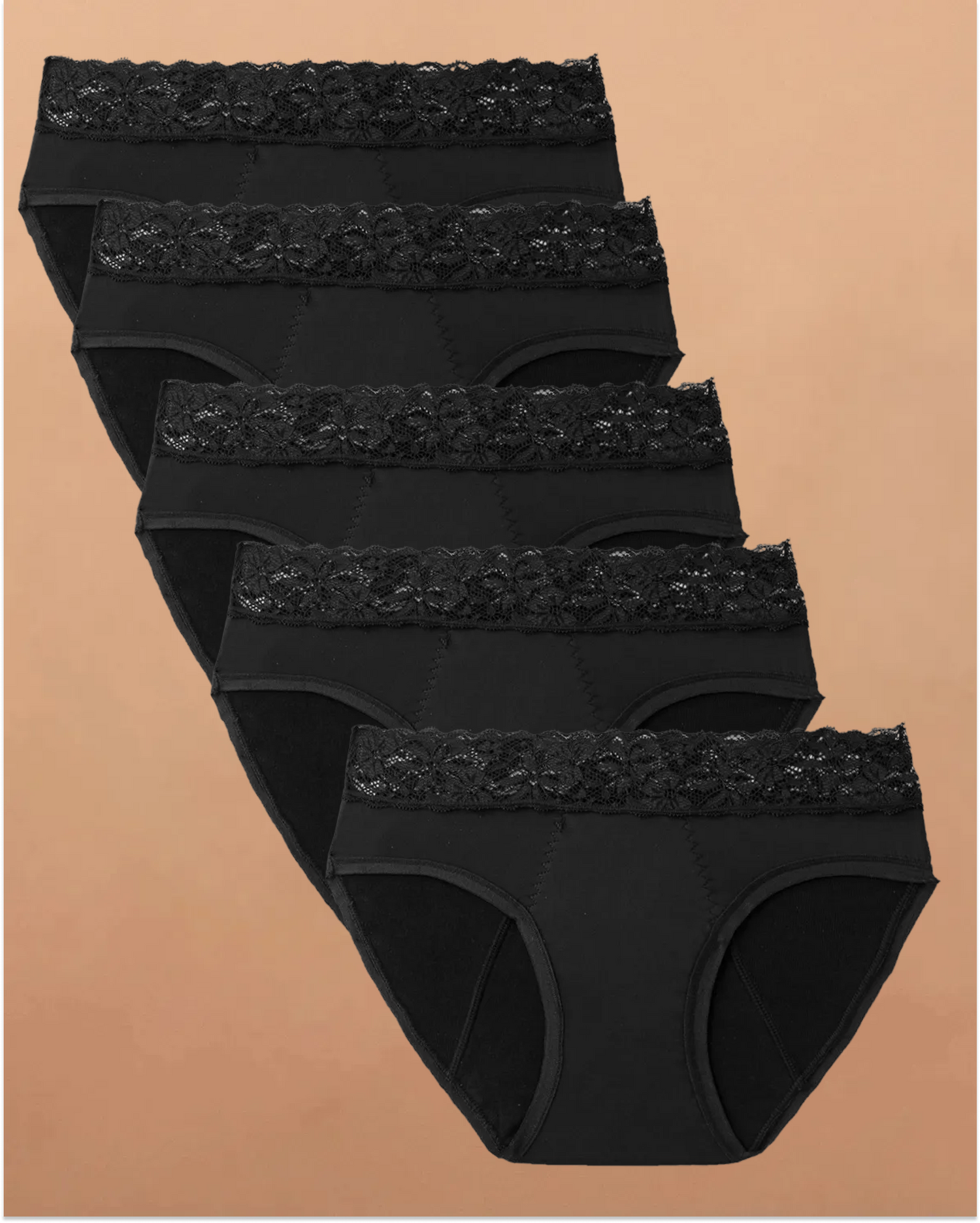 Still Her Silhouette™ Lace Band Leakproof Underwear (5-pack)