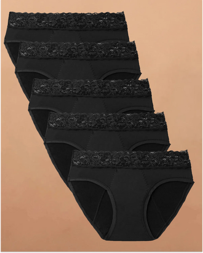 Still Her Silhouette™ Lace Band Leakproof Underwear (5-pack)